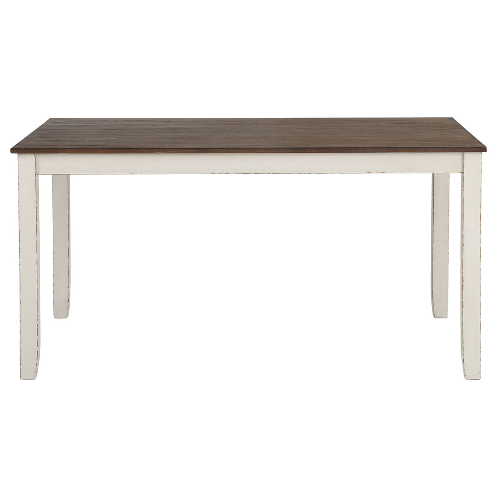 Ebers - 7 Dining Set With 2 Tone Upholstered Chairs - Vanilla White