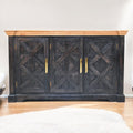 Solid Wood Regal Rustic Sideboard - 6 Compartments