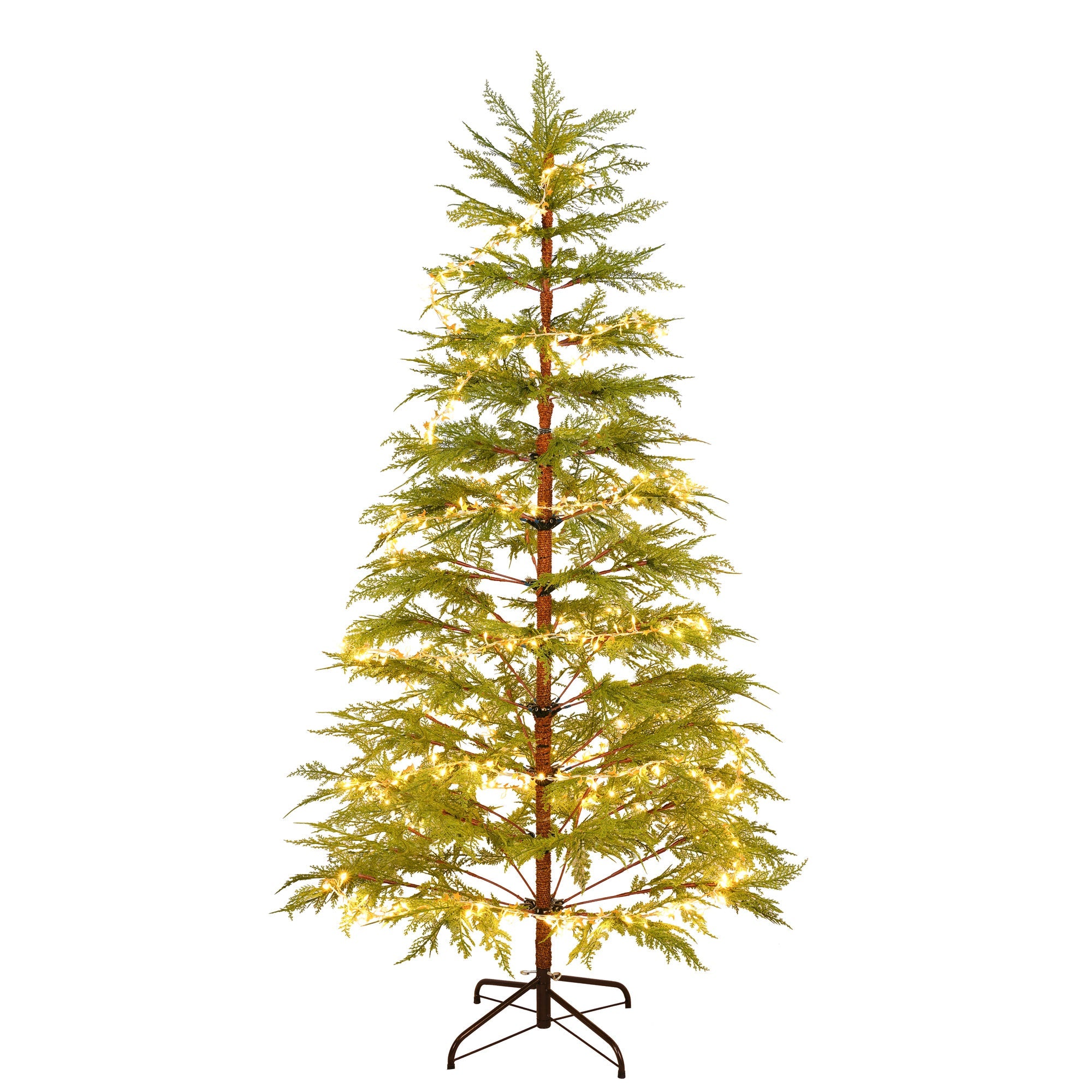 6 Feet Artificial Full Christmas Tree with LED Lights