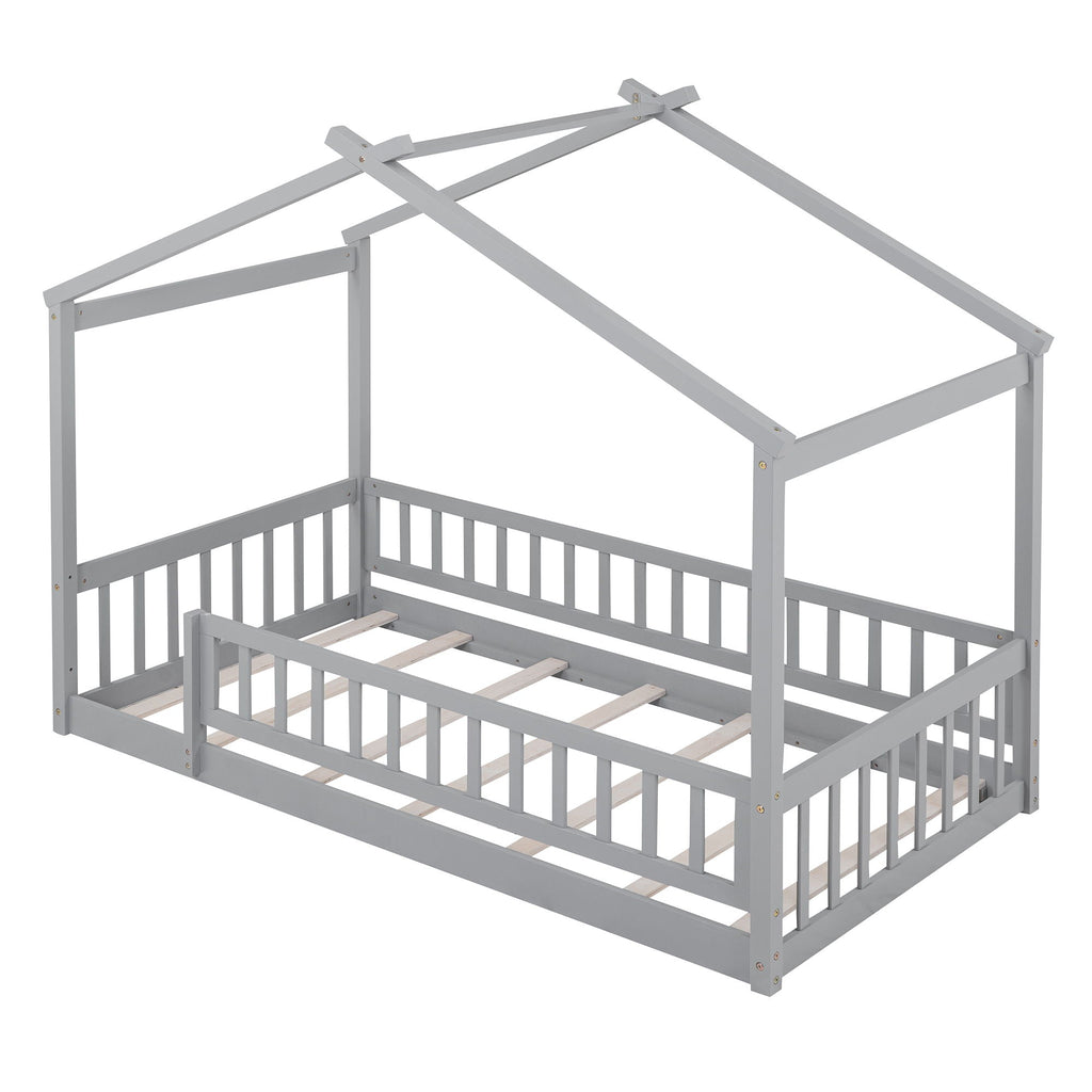 Bed House Bed Frame With Fence