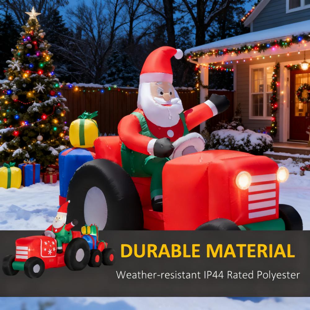 Inflatable Santa on Driving Trailer