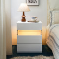 LED Nightstands with 3 Drawers