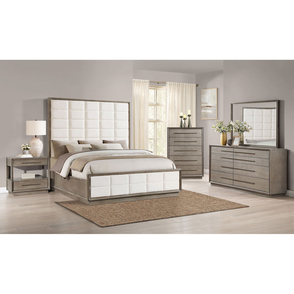 Prescott - 5 Drawer Bedroom Chest With Mitered Trim - Taupe