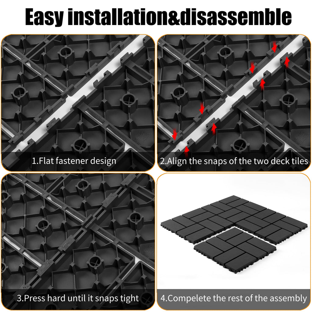 Plastic Interlocking Decking Tiles - Perfect for Any Outdoor Space