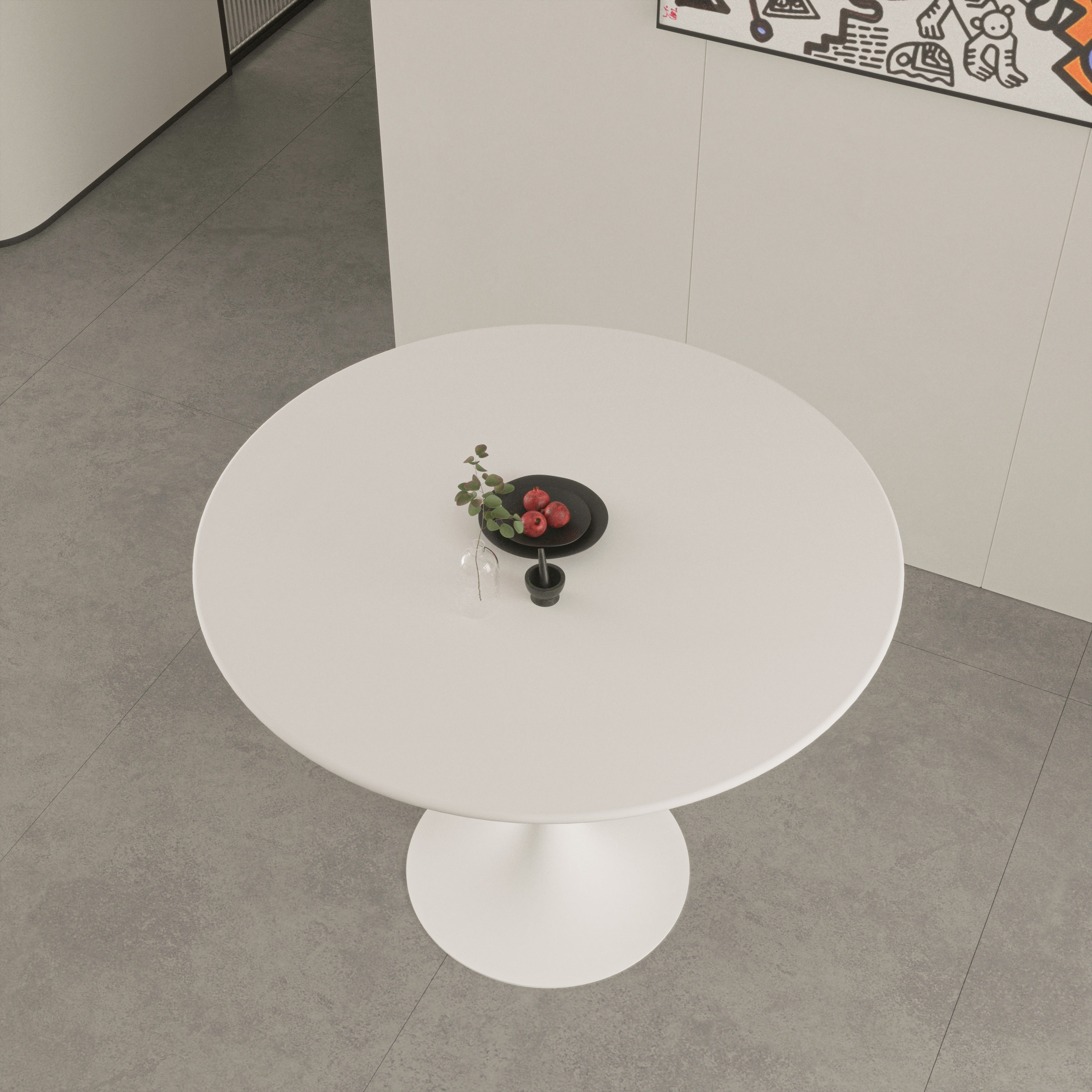 31.5" White Dining Table