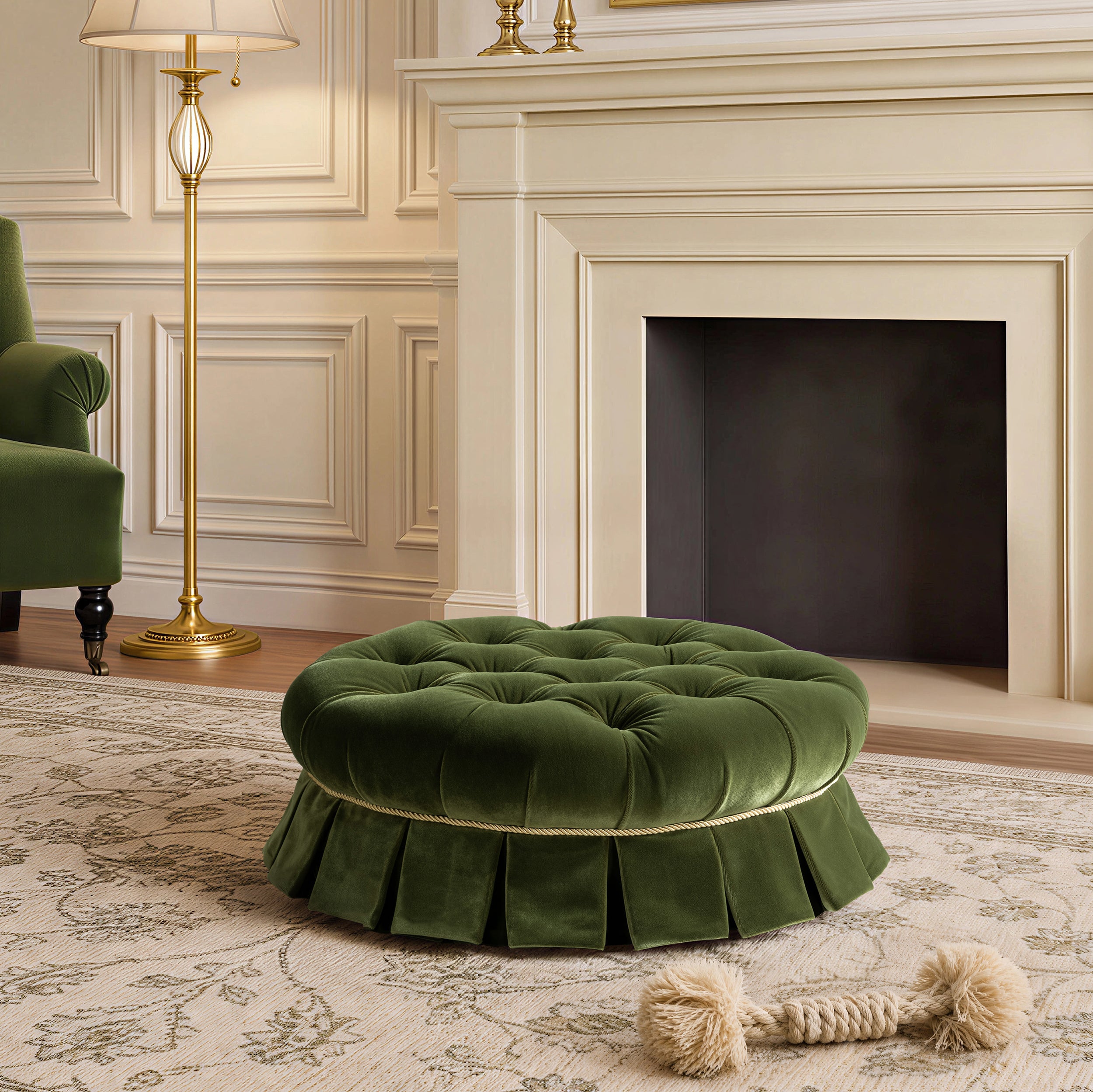 Roquefort 24.5" Dog Sofa Bed, Medium, Olive