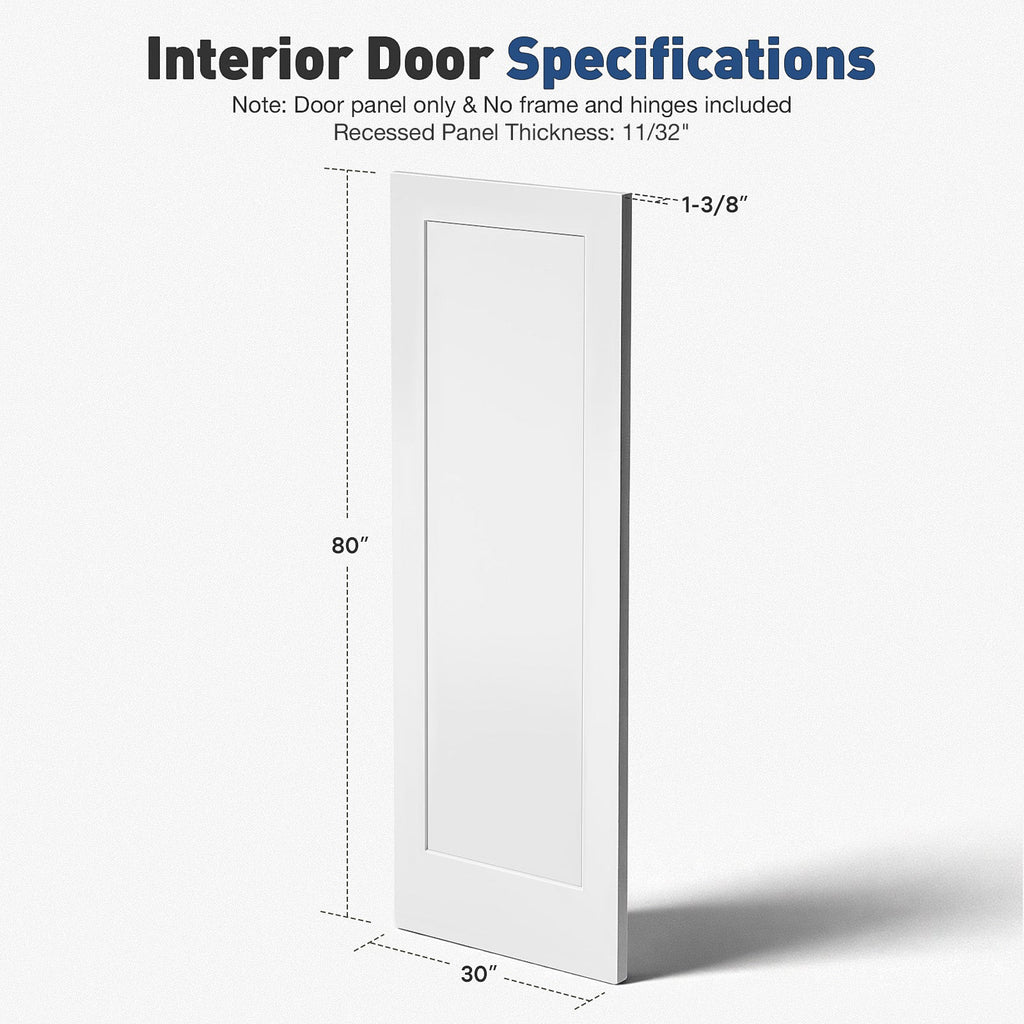 30 In. X 80 In. X 1-3/8 In. Shaker Door