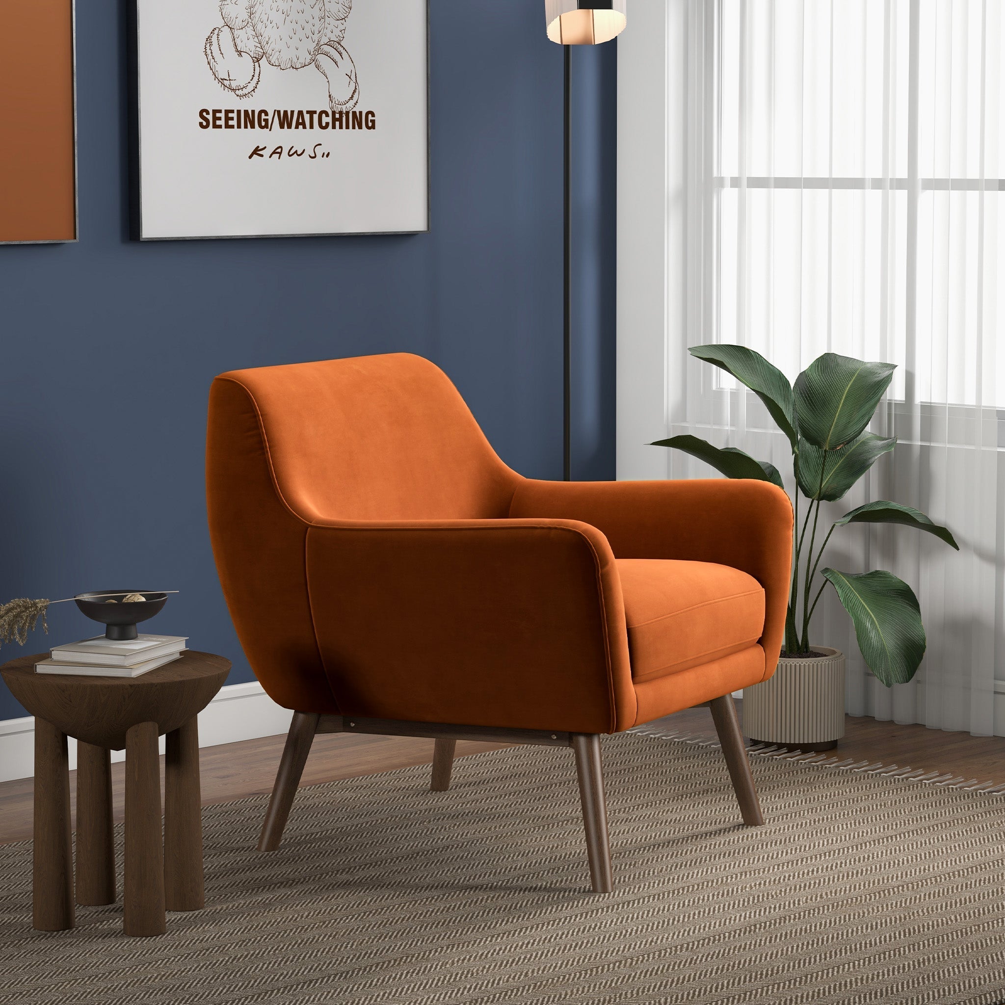 Panom Burnt Velvet Chair