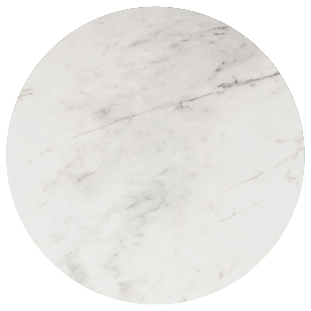 Landry - Round End Table - White Marble