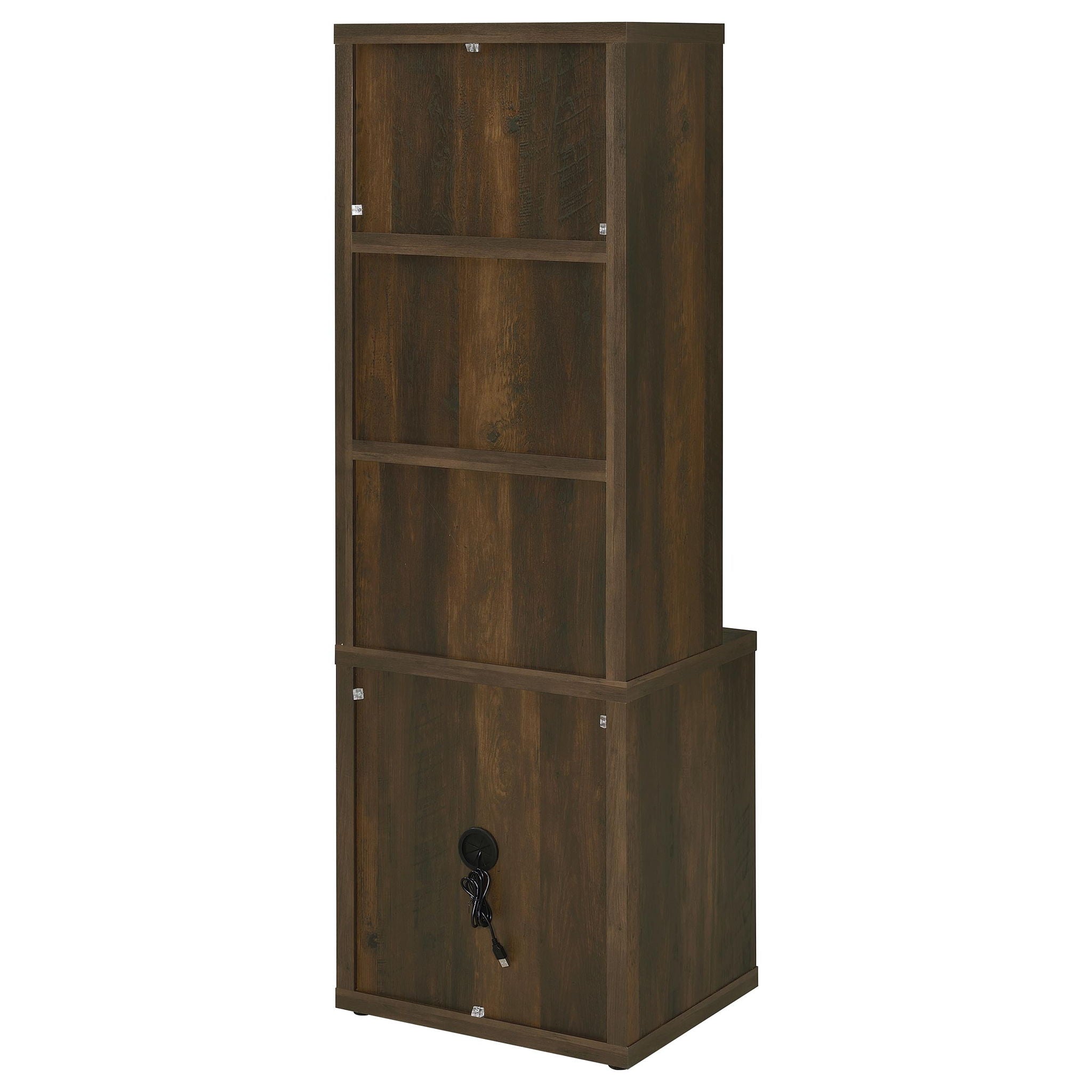 Geary - 3 Shelf Bookcase With USB Charging And Lockable Top Drawer