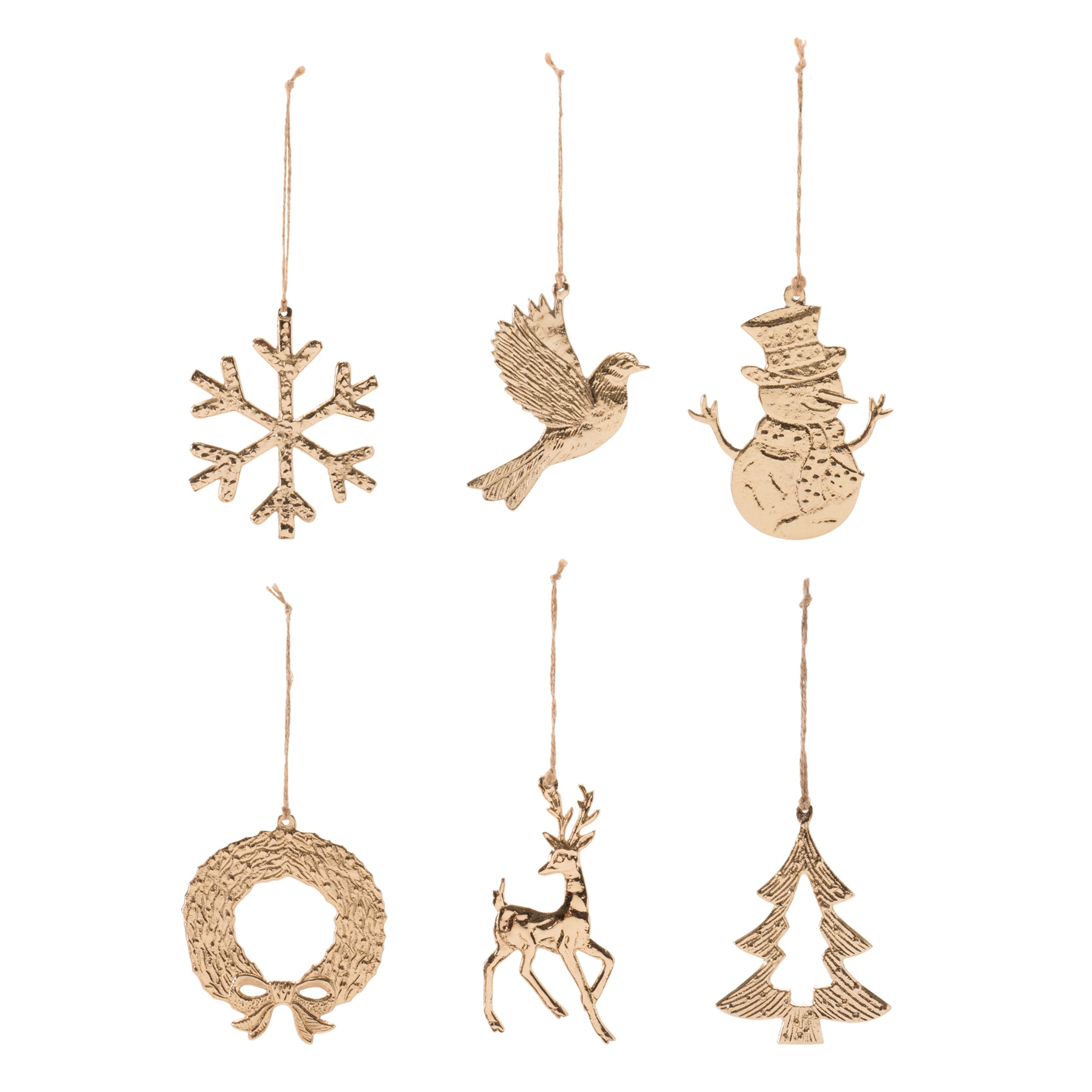 Aluminum Ornament Assortment Set of 6