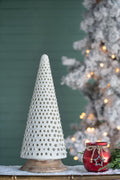 D6.7x18" Glass Christmas Cone Tree Decoration
