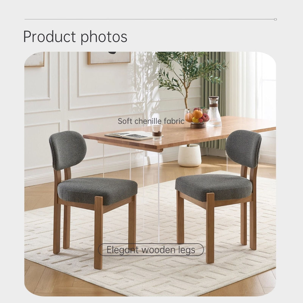 Dining Chairs With Ergonomic Backrest And Adjustable Feet (Set of 2)
