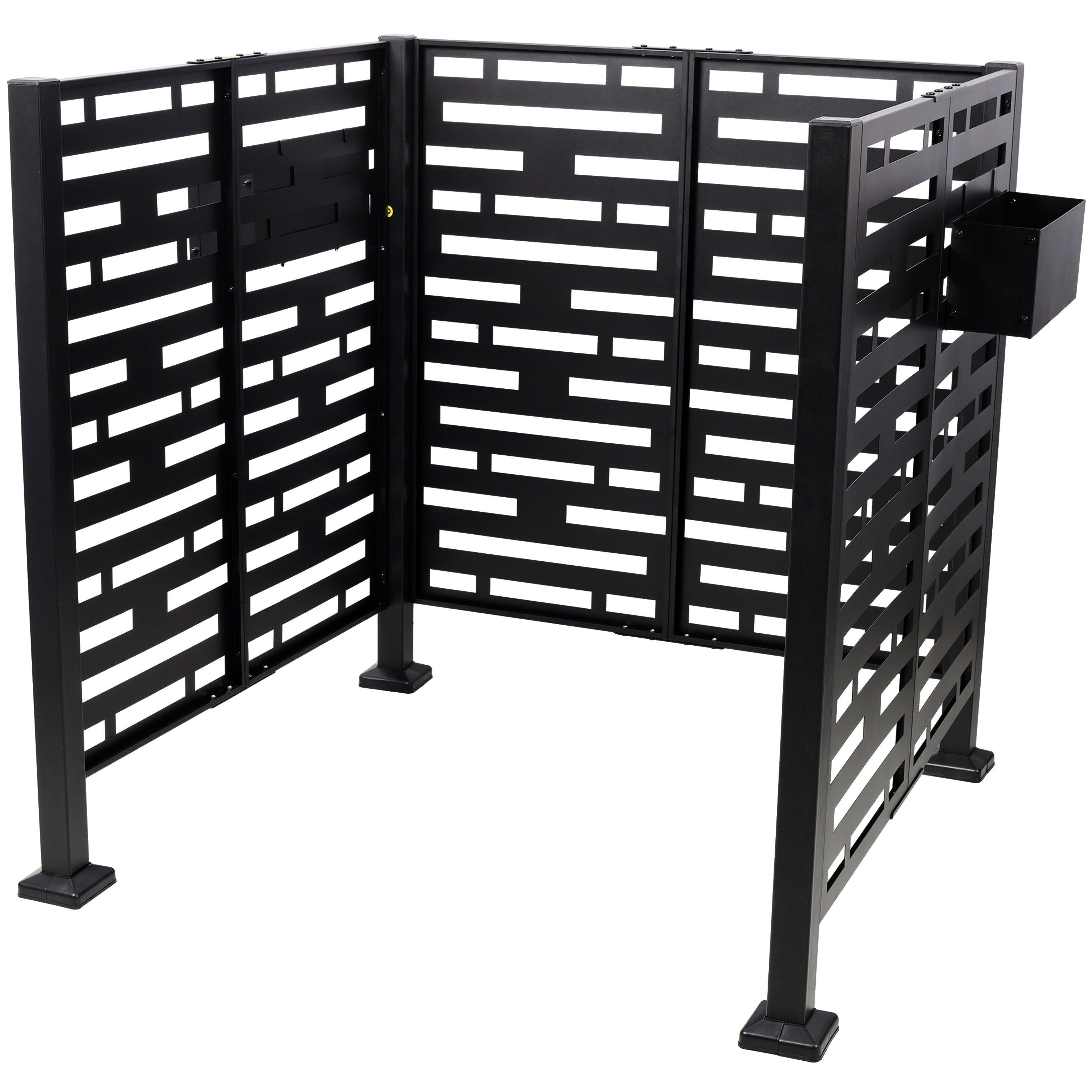 3.5x3.5FT Metal Air Conditioner Privacy Fence with Planter Boxes