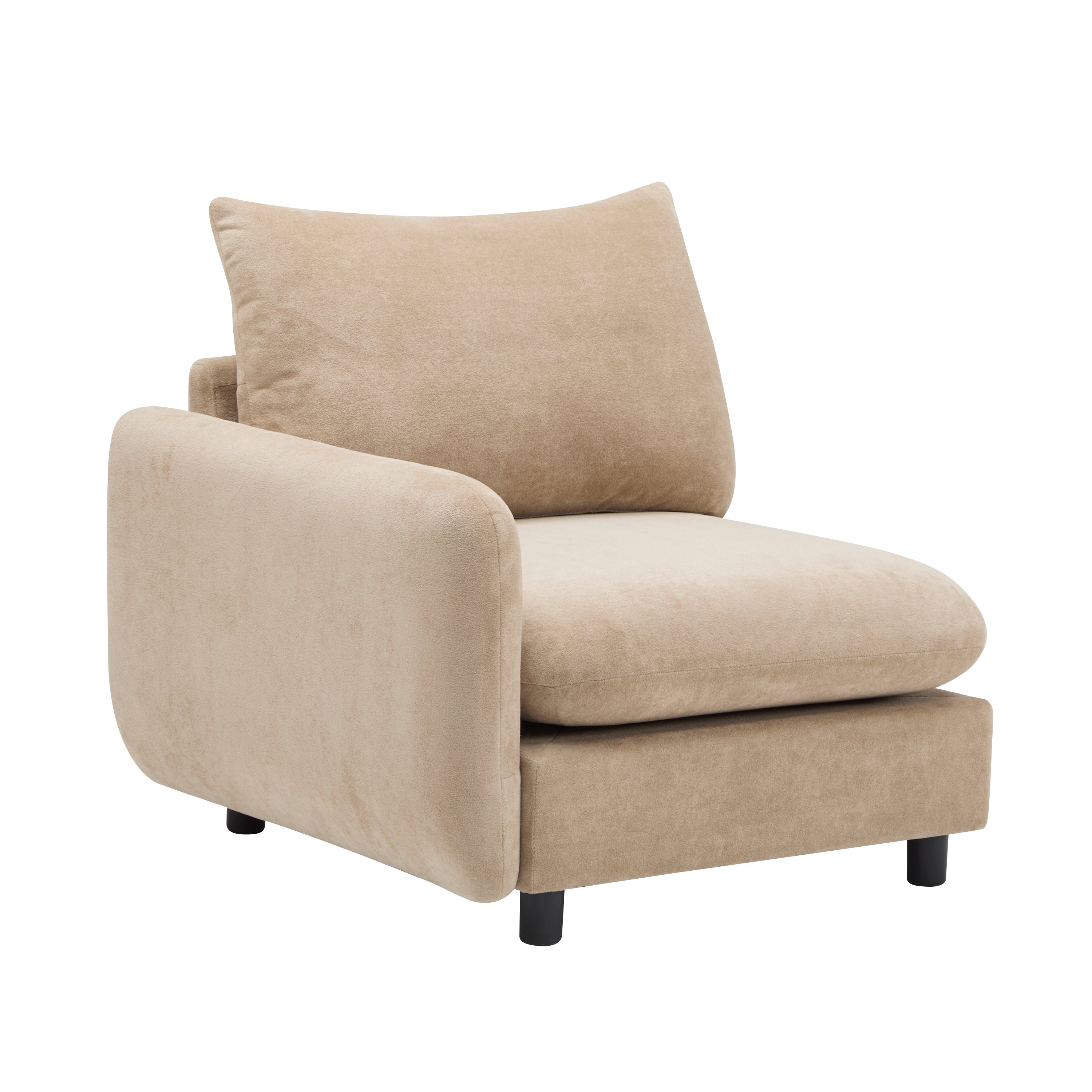 69 in. 2-Seats Modular Sectional Velvet Sofa Corner Chair Sofa Couch, Nomad