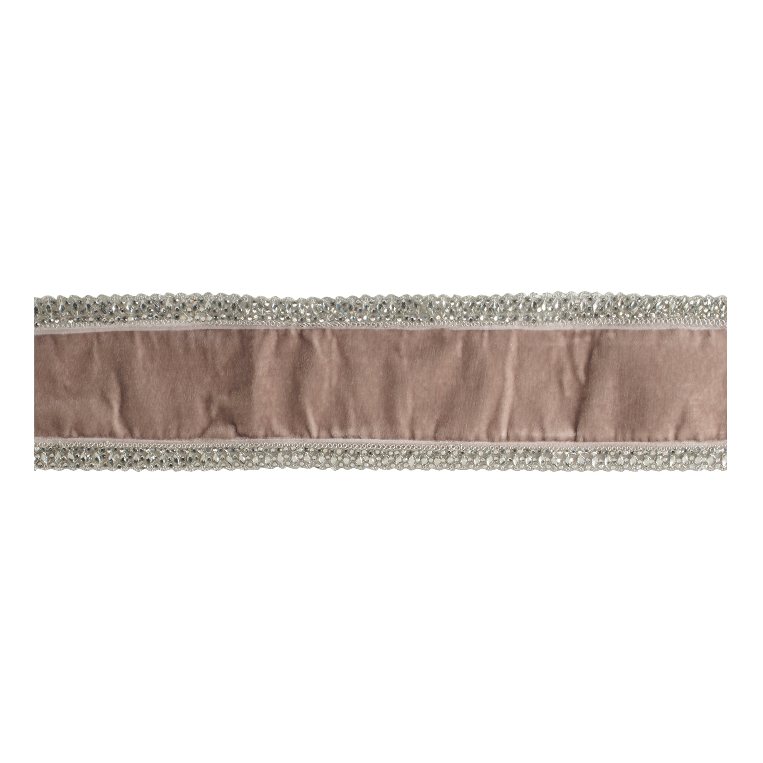 Beaded Edge Velvet Wired Ribbon 4" x 5 Yds.