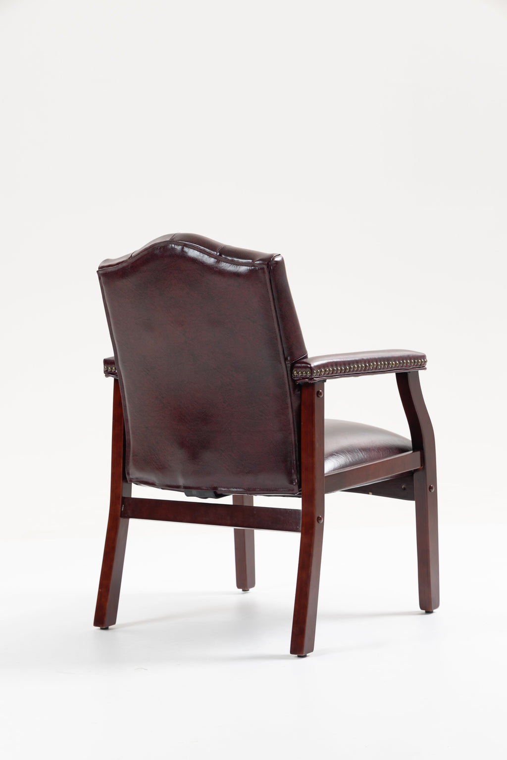 Burgundy Leather Reception Guest Chairs