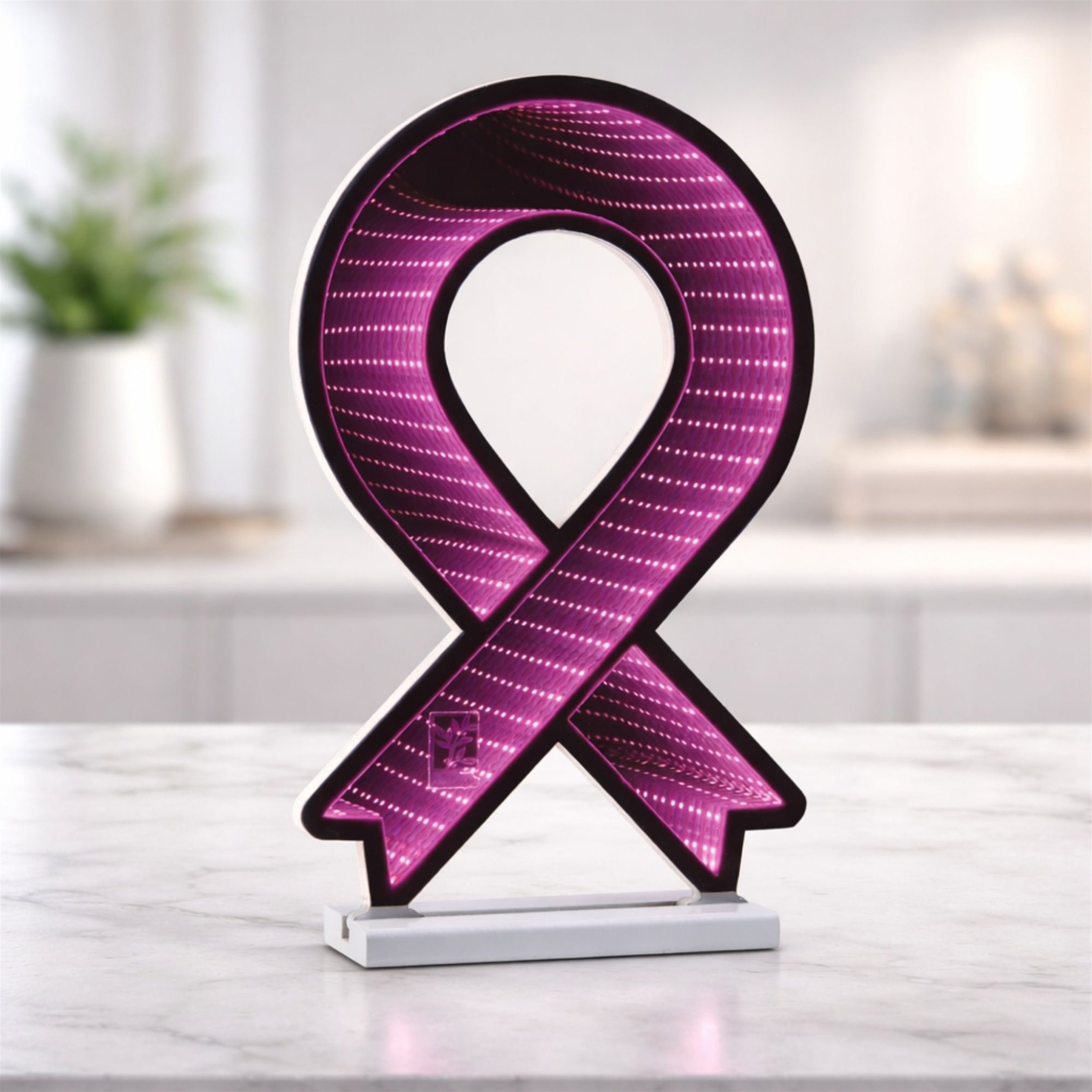 Breast Cancer Awareness Ribbon EkkoLight 16.5"H