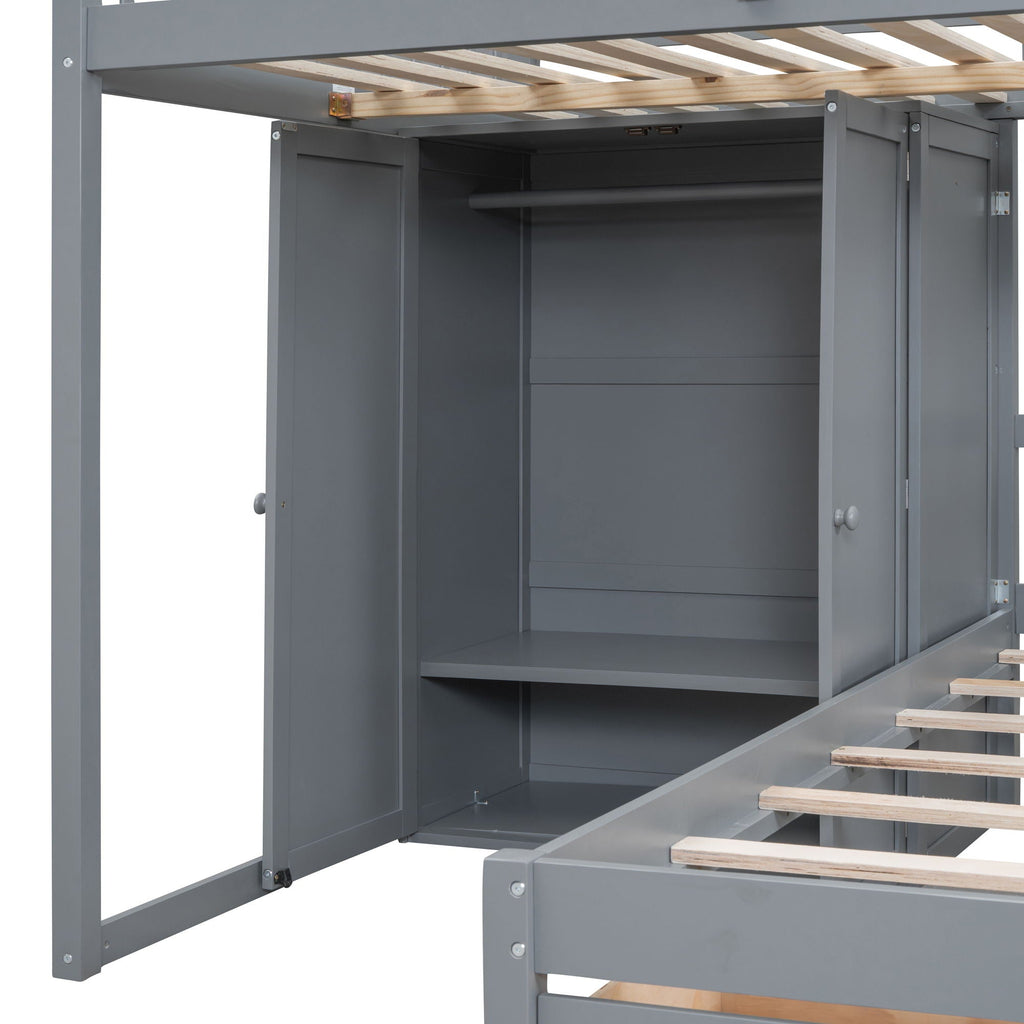 Bunk Bed With Wardrobe, Drawers