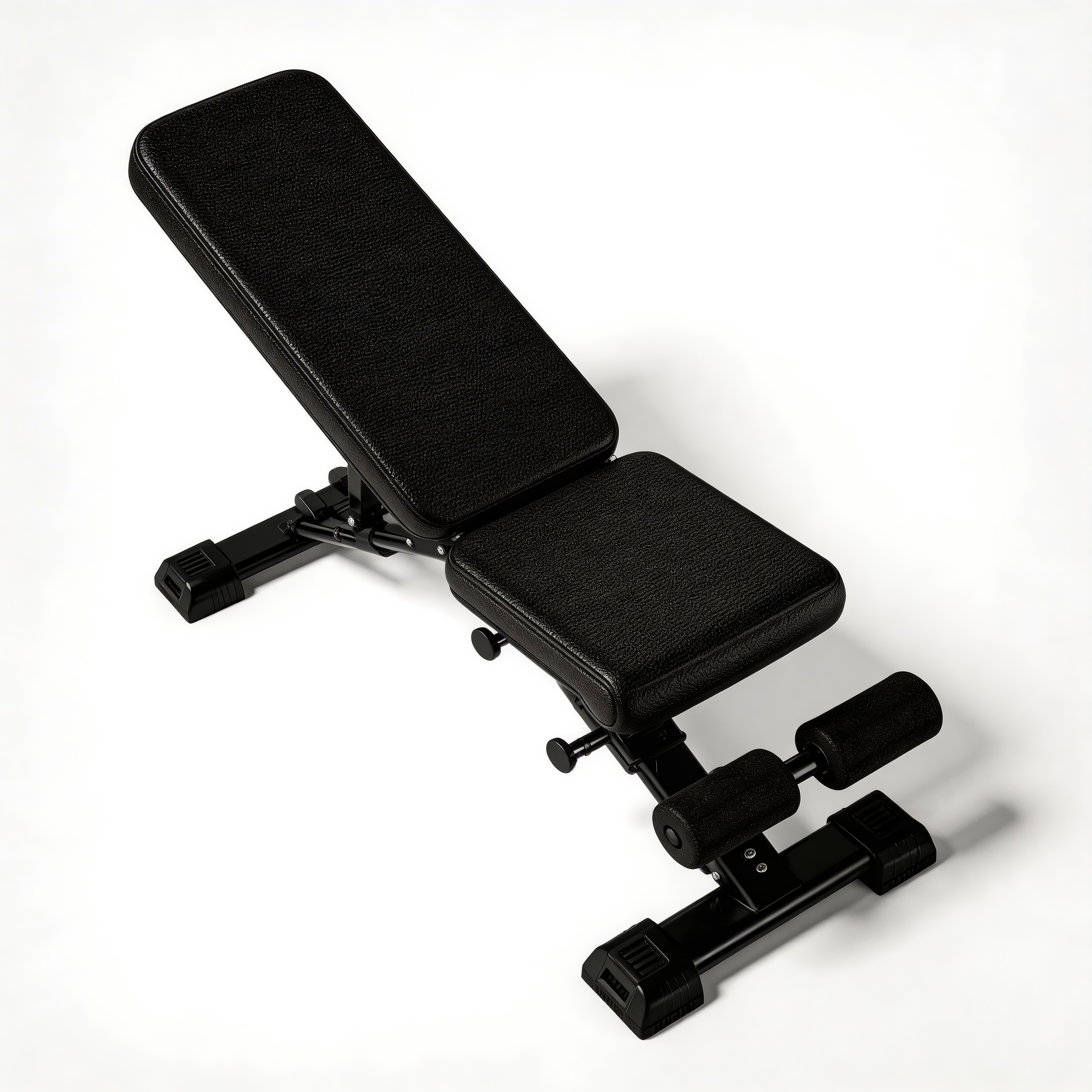 Adjustable Weight Bench with Resistance Bands, Foldable Incline/Decline Workout Bench for Full-Body Training, Multi-Purpose Strength Training Bench for Home Gym