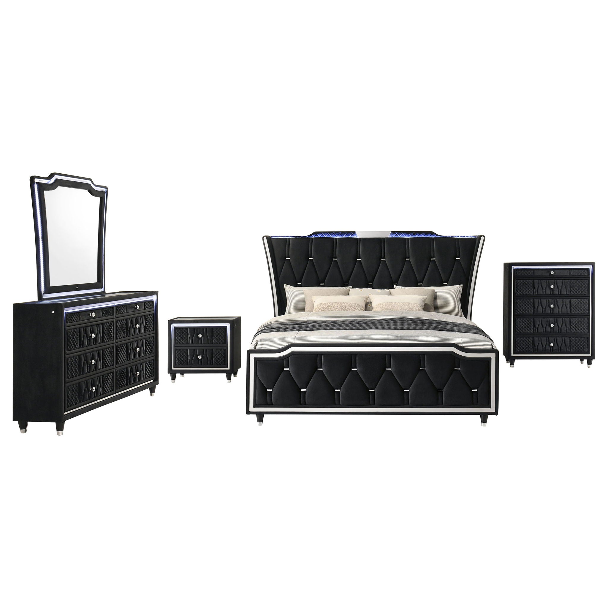 Lorient 5-piece California King Bedroom Set Black