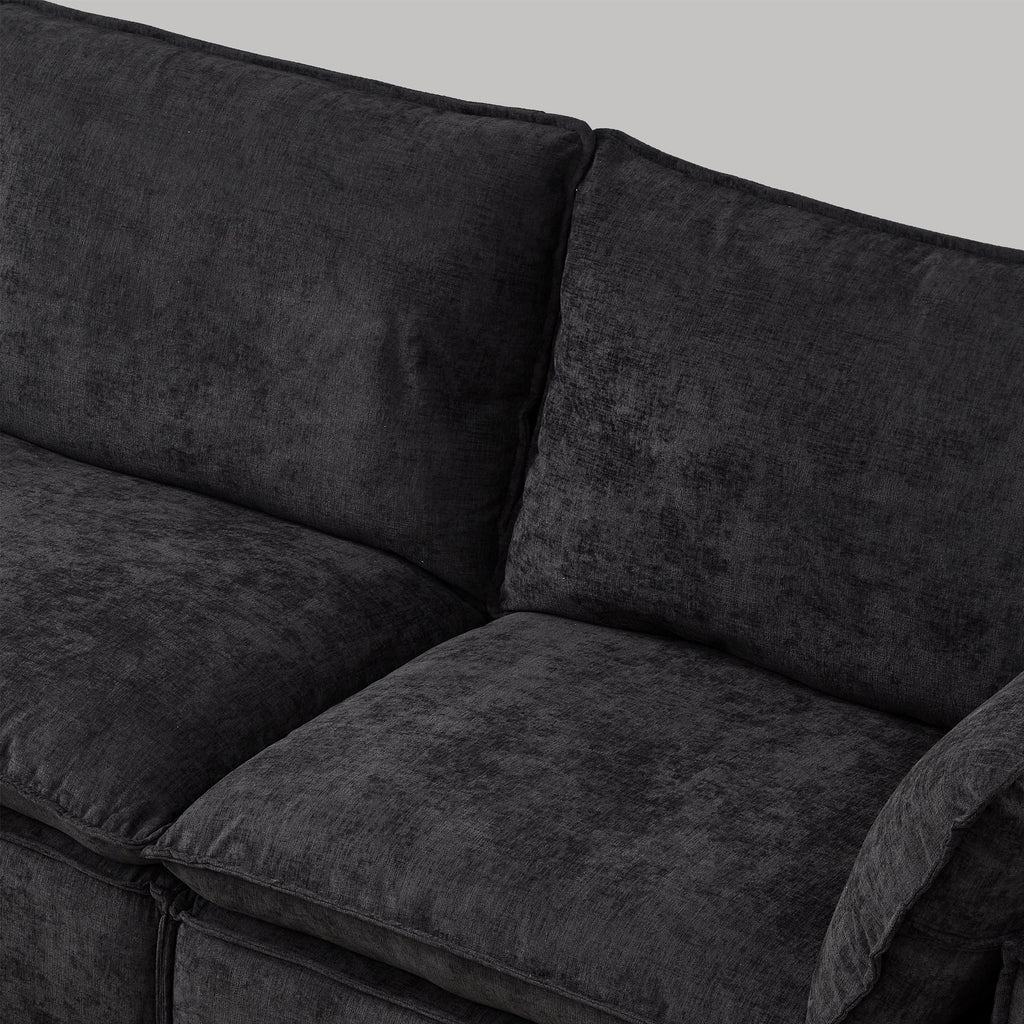 108.5" Modular Sectional L Shape Sofa with Movable Ottoman