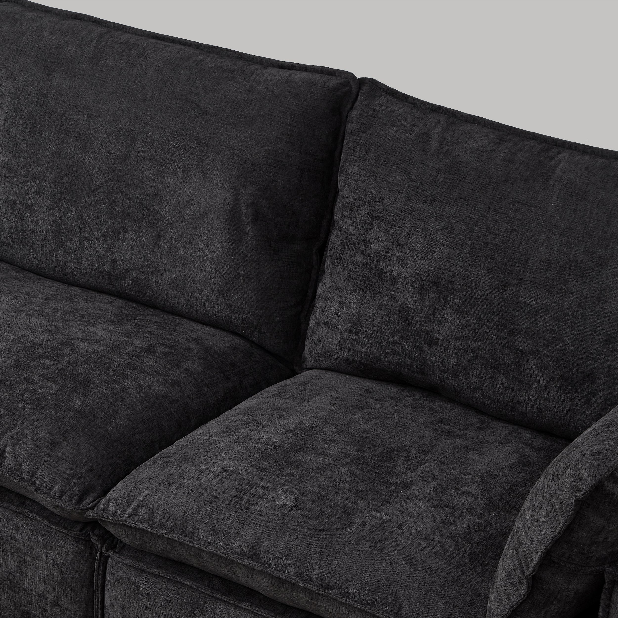 108.5" Modular Sectional L Shape Sofa with Movable Ottoman