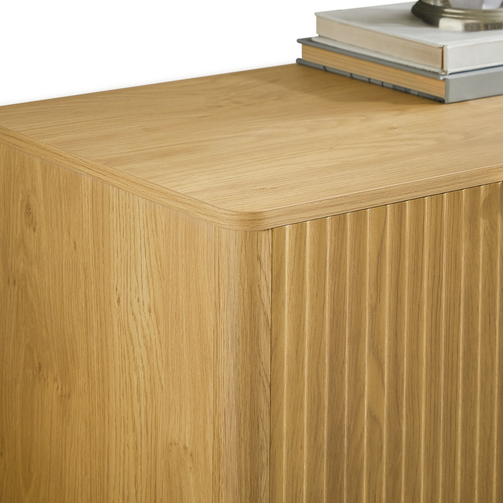 34.3" Modern Wavy Sideboard with Curved Contour Design