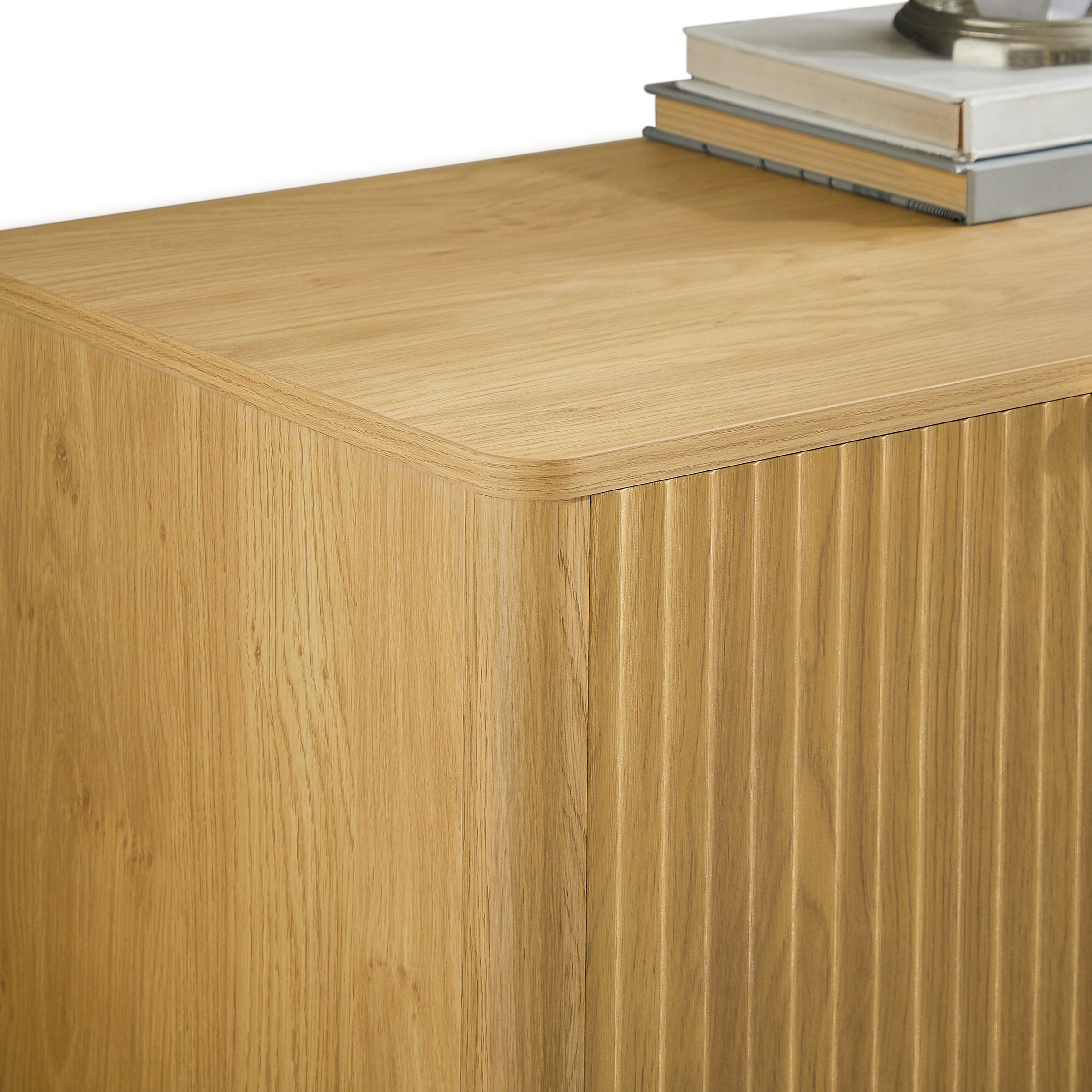 34.3" Modern Wavy Sideboard with Curved Contour Design