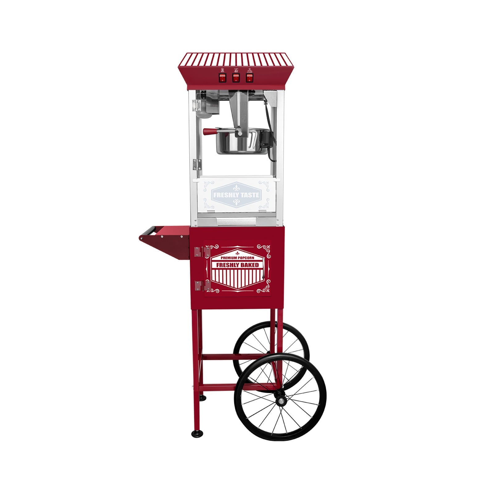 XH-P831-P Movie Theater-Style Popcorn Machine Maker with Cart