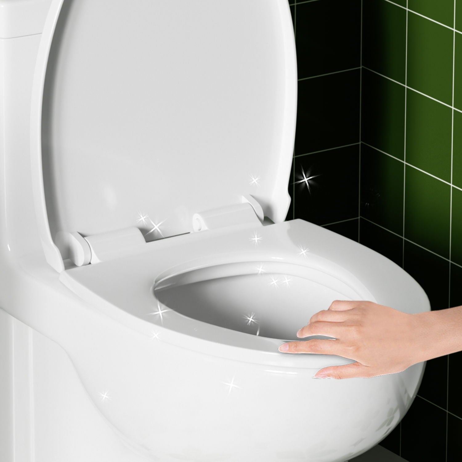 Gloss Tornado Flush 1 Piece Elongated Toilet With Siphonic Side Press, ADA Comfort Chair Height - Gloss White