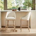 Newport 30.5" Coastal Curved Back Upholstered Barstool