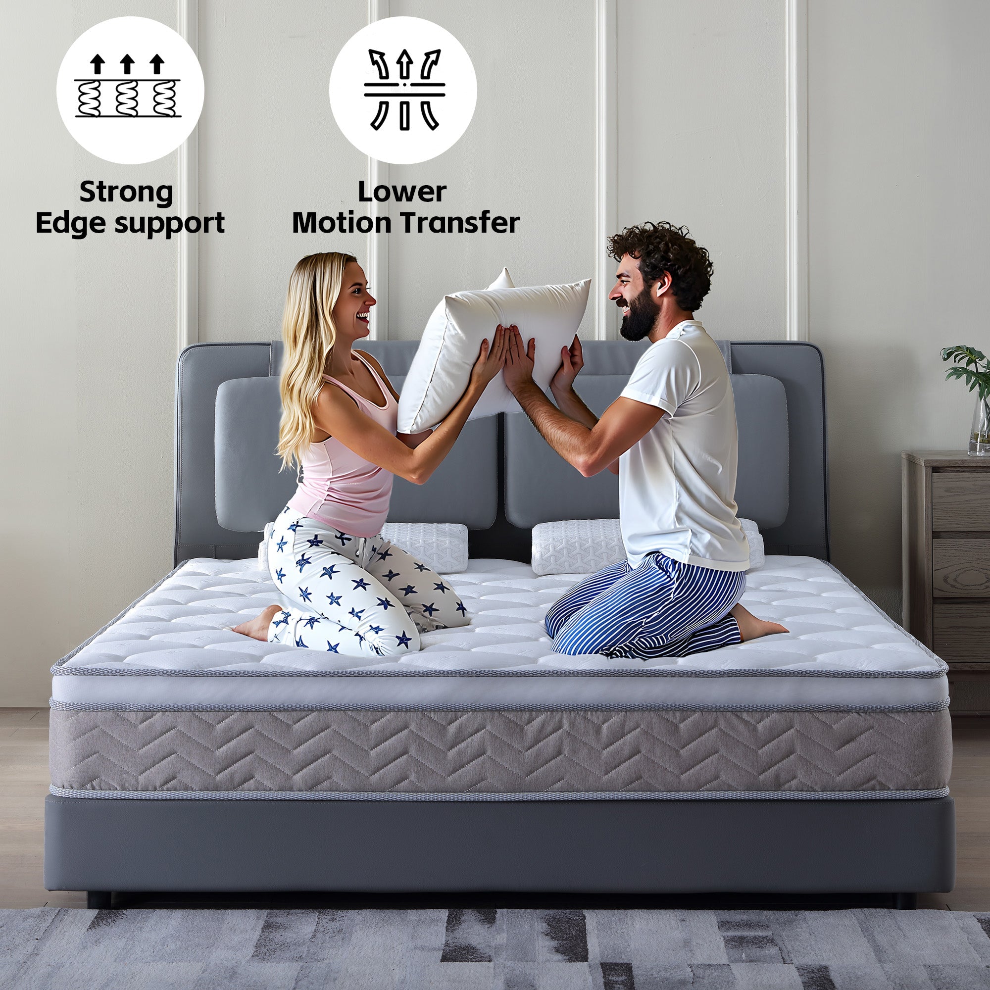 12" Certified Hybrid Memory Foam Pocket Spring Mattress