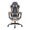 Gaming Chair with Footrest and Massage Lumbar Support