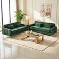 Emerald Green Velvet 2-Piece Sofa Set