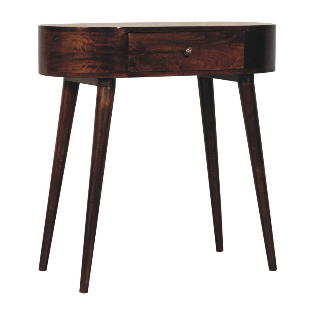 Rounded Wood Table