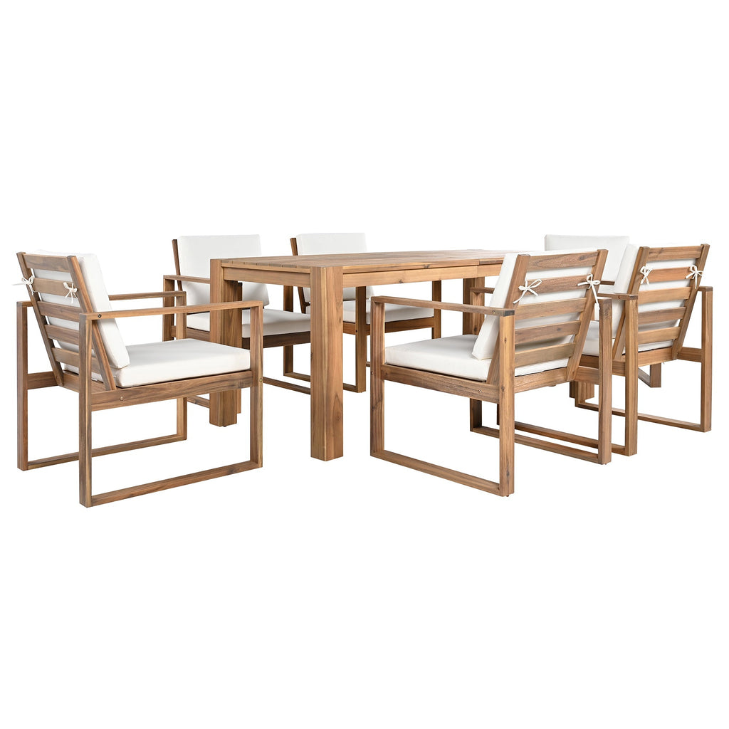 TREXM Patio Table and Chairs Set, 7-Piece Outdoor Dining Set for 6