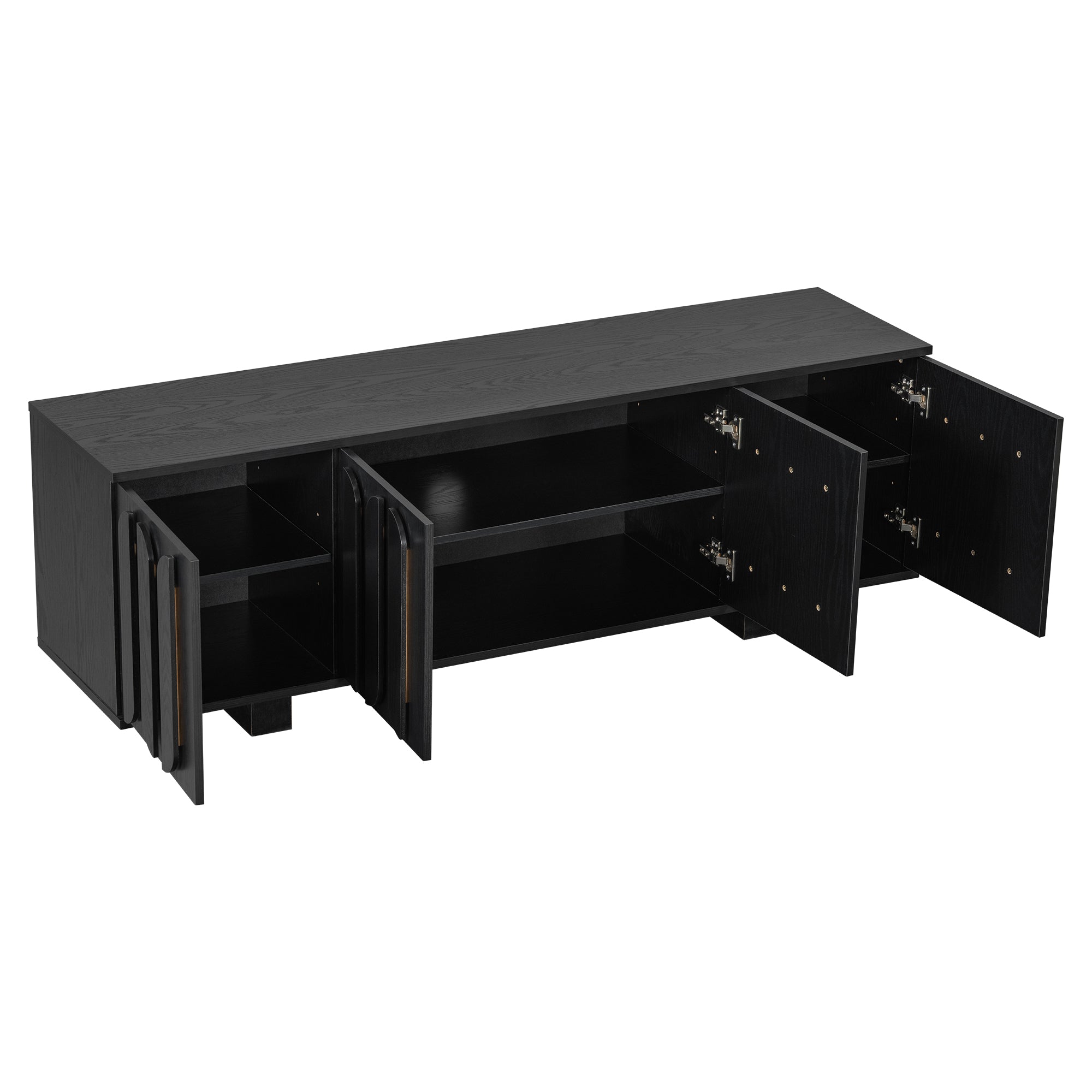 Vibe Haus 63'' Farmhouse TV Stand for TVs up to 75 Inches