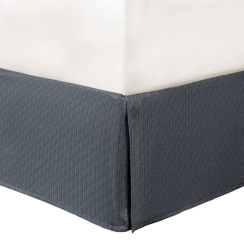 7 Piece Herringbone Comforter Set Grey Queen