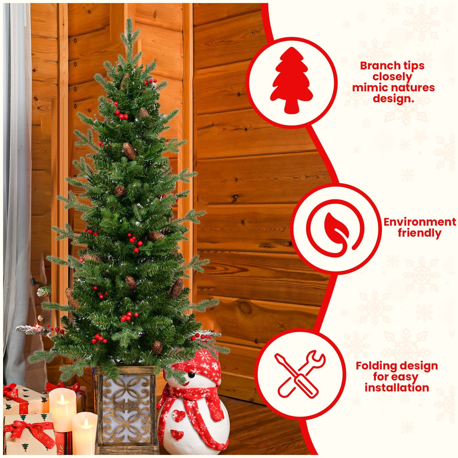 4FT Pre-Lit Christmas Tree