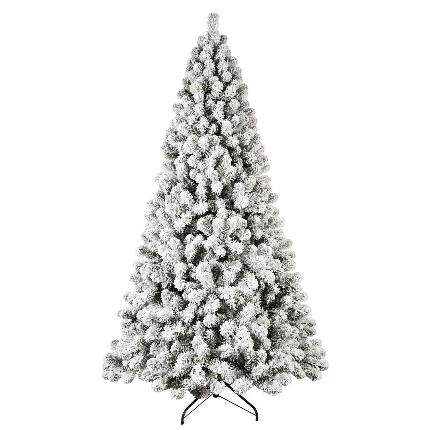 6ft Flocked Pre-Lit Christmas Tree with 300 UL Warm Lights