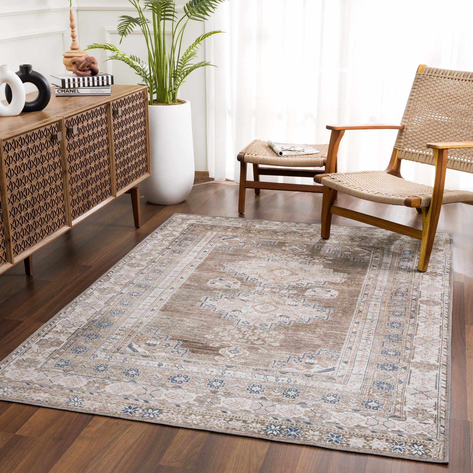 Baltinglass Flat Pile Washable Rug
