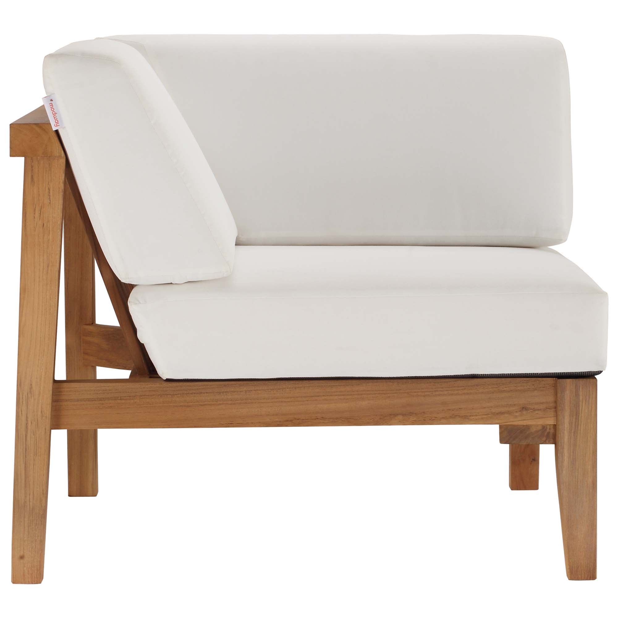 Bayport 3-Piece Outdoor Teak Wood Sectional Sofa Set by Modway