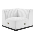 Conjure Channel Tufted Upholstered Fabric Right Corner Chair by Modway