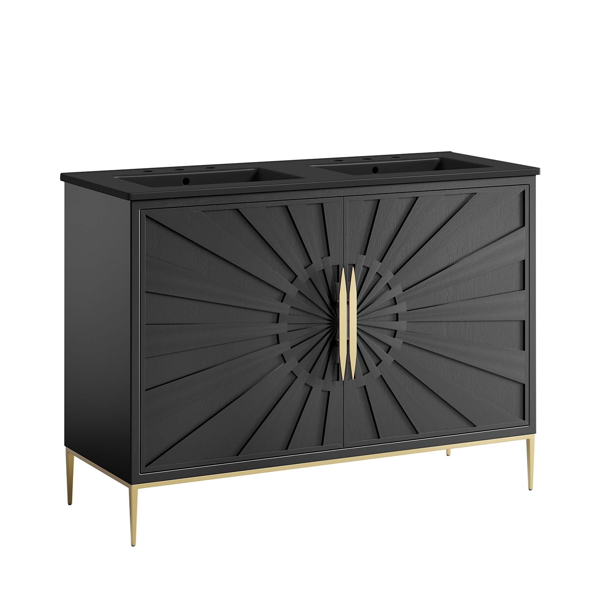 Awaken 48" Double Sink Bathroom Vanity by Modway