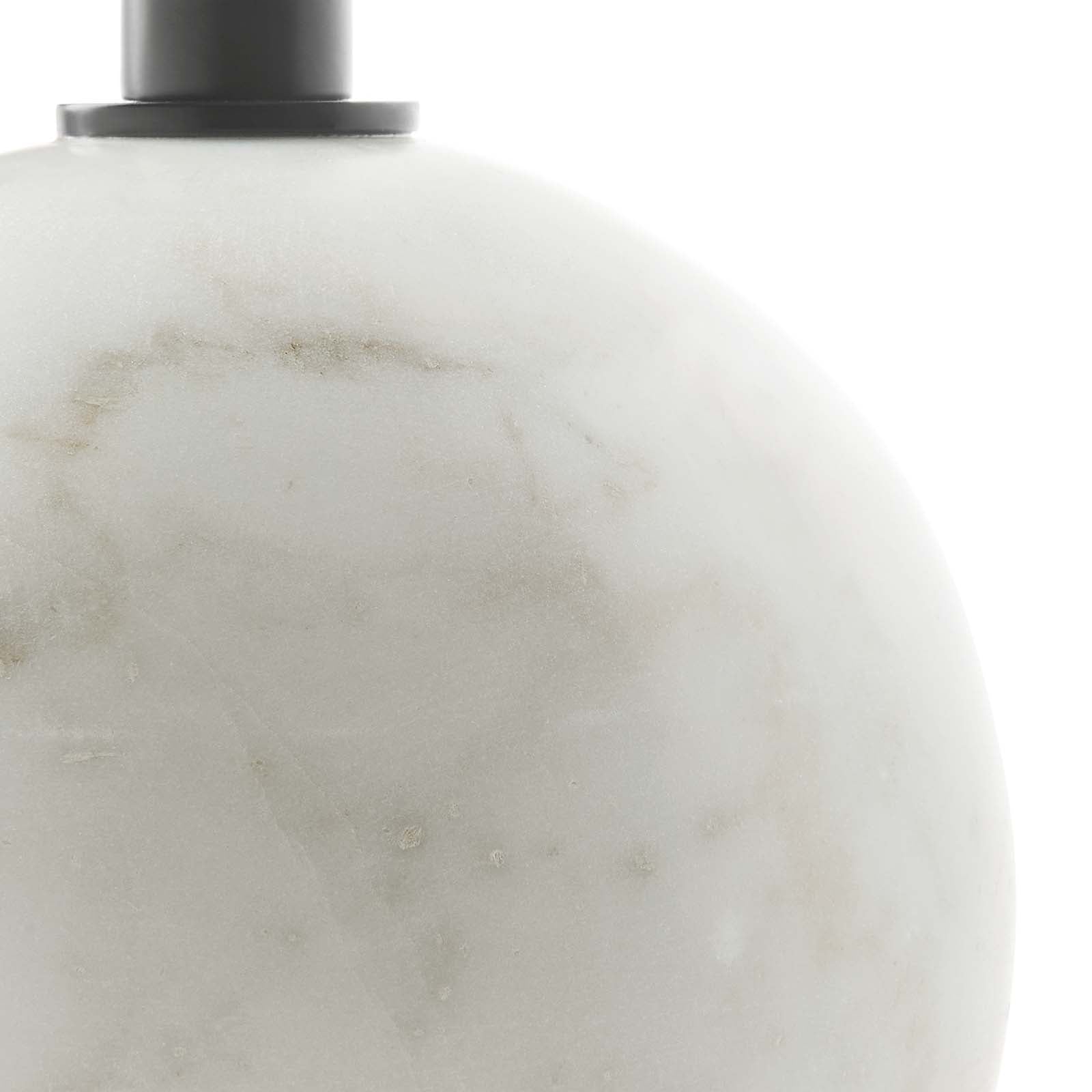 Aliza Round White Marble Side Table by Modway