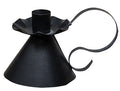 Ruffled Black Taper Holder (Pack of 4)