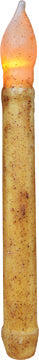 9" Burnt Ivory LED Taper (Pack of 4)