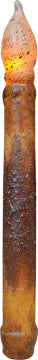 9" Burnt Mustard LED Taper  (Pack of 4)
