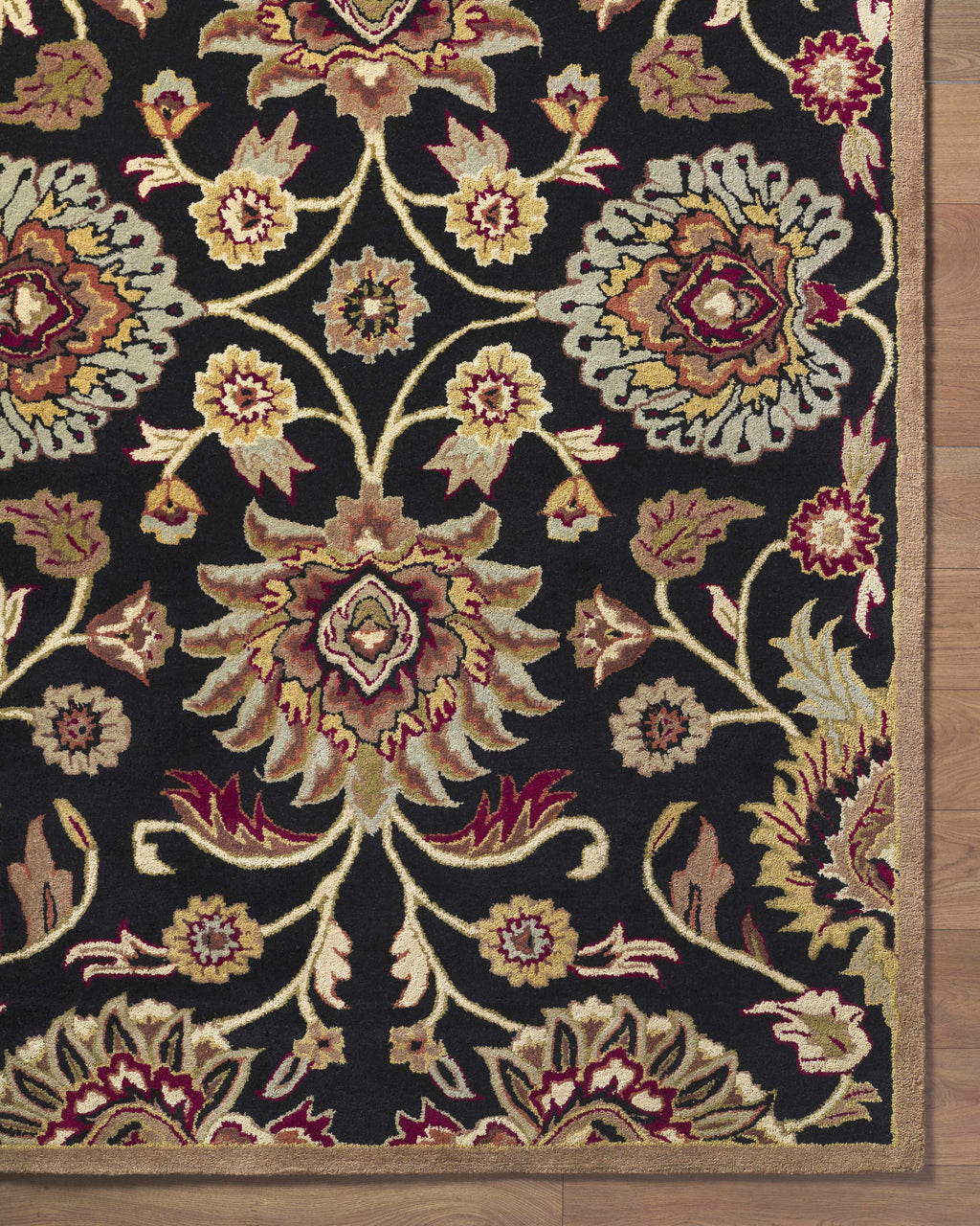 Conesus 1053 Hand Tufted Black Wool Rug